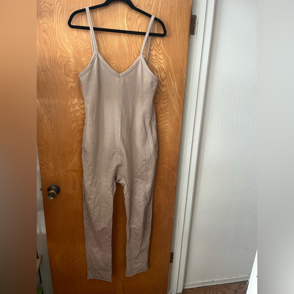 Myrah Penaloza 100% cotton Elegant Tan play Jumpsuit M